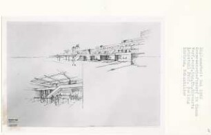 Genossenschaftsdorf, Ghana (Diplomarbeit bei Peter Poelzig): Zentrum, Perspektivische Ansicht