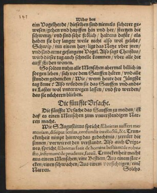 Die fünffte Ursache.