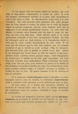 Un mot sur le Choléra