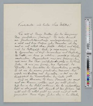 Brief an Johannes Brahms