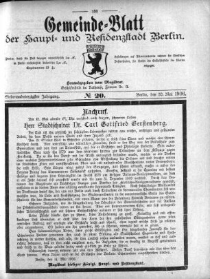 1906,20: No. 20, 20. Mai 1906