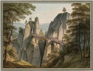 Die Basteibrücke im Elbsandsteingebirge