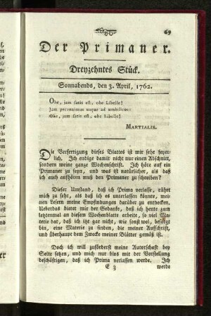 Dreyzehntes Stück.