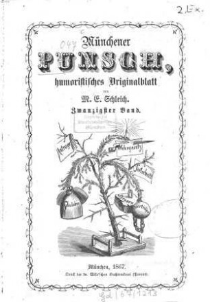Münchener Punsch : humoristisches Originalblatt. 20. 1867