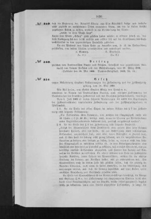 Vertrag zwischen dem Norddeutschen Bunde und Belgien, betreffend den gegenseitigen Austausch von kleinen Packeten und von Geldsendungen, vom 26 März 1868.