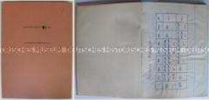 Nachweisbuch einer Erzieherin aus dem Kinderheim Güstrow mit handschriftlichen Eintragungen, eingeklebten Zeitungsausschnitten, Fotos und Zeichnungen (Band 4) - Sachkonvolut