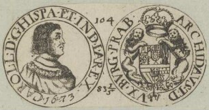 Bildnis des Carolus II., König in Spanien