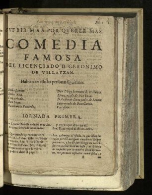 Sufrir más por querer más : comedia famosa
