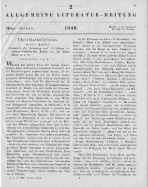 Bauer, A. R. E.: Geschichte der Gründung und Fortbildung der deutsch-katholischen Kirche. Meißen: Klinckicht 1845 (Fortsetzung von Nr. 1)