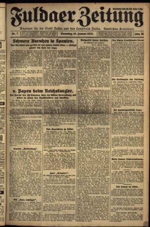 Ausgabe vom Dienstag, den 10. Januar 1933.
