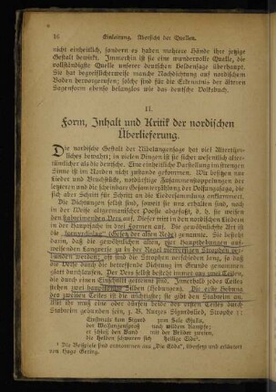 II. Form, Inhalt und Kritik der nordischen Überlieferung.