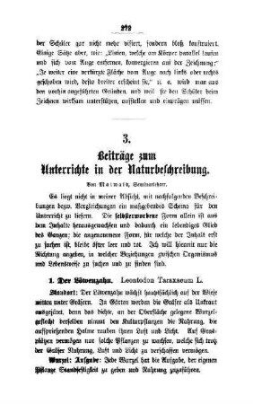 Beiträge zum Unterrichte in der Naturbeschreibung