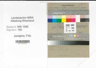 Entnazifizierung Fritz Juergens , geb. 00.00.0000 (Landwirt)