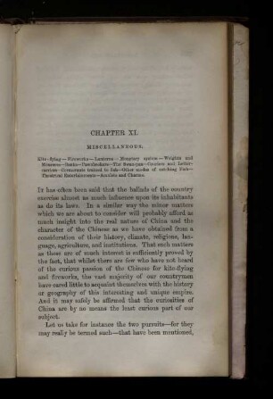 Chapter XI. Miscellaneous.