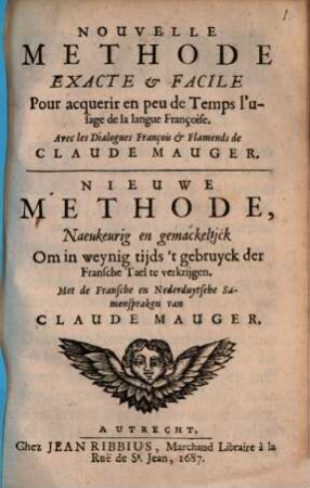 Nouvelle methode pour acquerir en peu de temps l'usage de la langue française