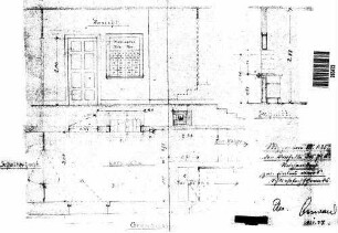 Reichenbach (Fils): Empfangsgebäude altes Stationsgebäude Schließfachschrank (Wandabwicklung)