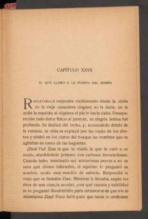 Capítulo XXVII - El que llamó a la puerta del mesón
