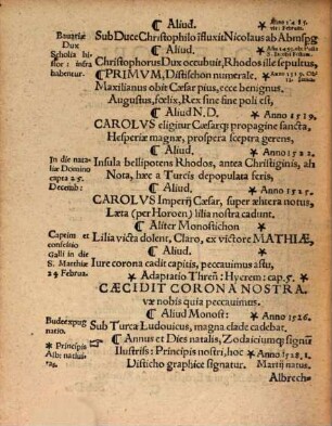 Chronographia Particvlaris : In Gratiam Illvstrissimi Principis Alberti, Boiariae Dvcis, Congesta