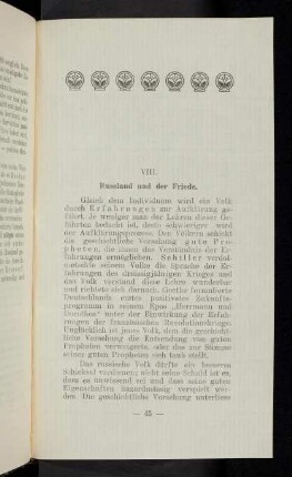 45, VIII. Russland und der Friede