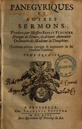 Panegyriques et autres sermons ..., 1