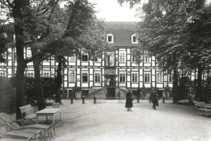 Horn-Bad Meinberg, Gasthaus zur Rose : Horn-Bad Meinberg. Gasthaus zur Rose (Kurhotel). Eingangsseite