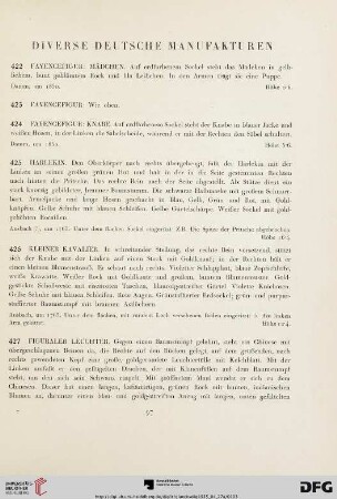 Diverse deutsche Manufakturen (Nr. 422-472)