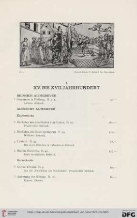I.) XV. bis XVII. Jahrhundert (Nr. 1 - 192)