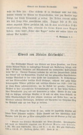 539-555 Edward von Steinles Briefwechsel