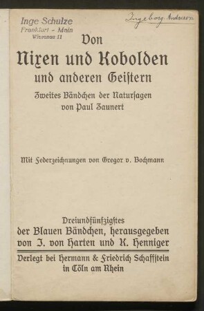 2: Von Nixen und Kobolden und anderen Geistern
