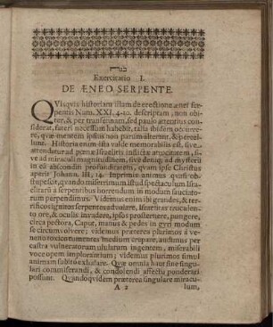 Exercitatio I. De Aeneo Serpente.
