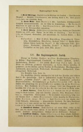 XIV. Der Regierungsbezirk Aurich