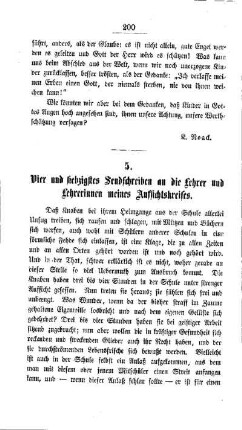 Vier und siebzigstes Sendschreiben an die Lehrer und Lehrerinnen meines Aufsichtskreises