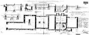Unterlenningen: Empfangsgebäude Güterschuppen mit Rampe Fundament-Plan