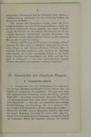 II. Geschichte der einzelnen Staaten
