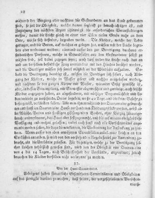 37. Von der Haus-Quarantaine.