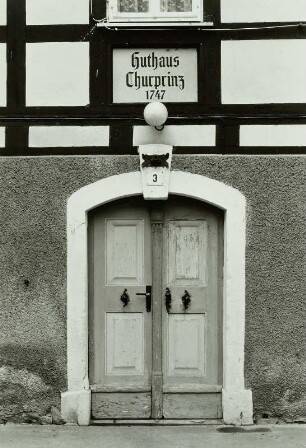 Großschirma, Grube Churprinz Friedrich August Erbstolln, Huthaus, Eingang