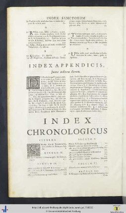 Index Chronologicus.