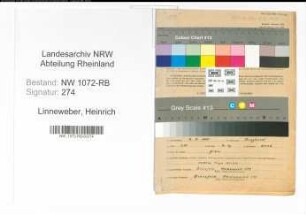 Entnazifizierung Heinrich Linneweber , geb. 06.08.1895 (Arbeiter)