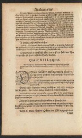 Das XXIII. Capittel.