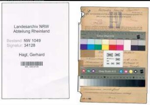 Entnazifizierung Gerhard Hagt , geb. 22.07.1889 (Kaufmaennischer Angestellter)