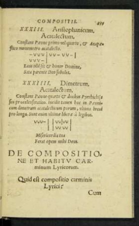 De Compositione Et Habitu Carminum Lyricorum.