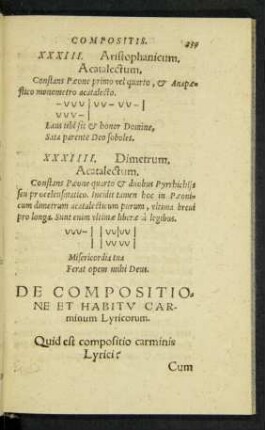 De Compositione Et Habitu Carminum Lyricorum.