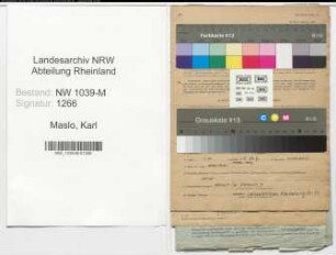 Entnazifizierung Karl Maslo , geb. 25.04.1903 ()