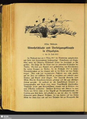 Elfter Abschnitt. Abwehrschlacht und Verfolgungskämpfe in Ostgalizien : 1. bis 31. Juli 1917