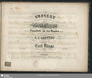 Concert : componirt für Pianoforte und Orchester im Januar 1791