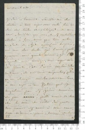 Brief von Louis-Charles de Chamisso an Hippolyte de Chamisso und Charles de Chamisso