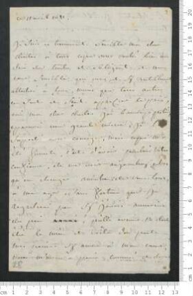 Brief von Louis-Charles de Chamisso an Hippolyte de Chamisso und Charles de Chamisso