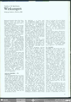 Wirkungen : Ästhetik des Verhaltens: Spiel