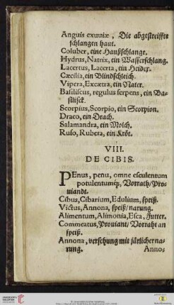 VIII. De cibis