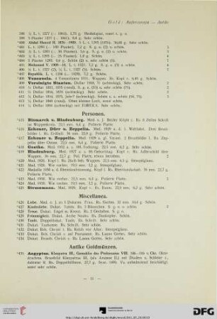 Miscellanea (Nr. 426-434)